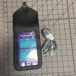 Touch Screen Crossbody Purse, Black Leather Cell Phone Bag